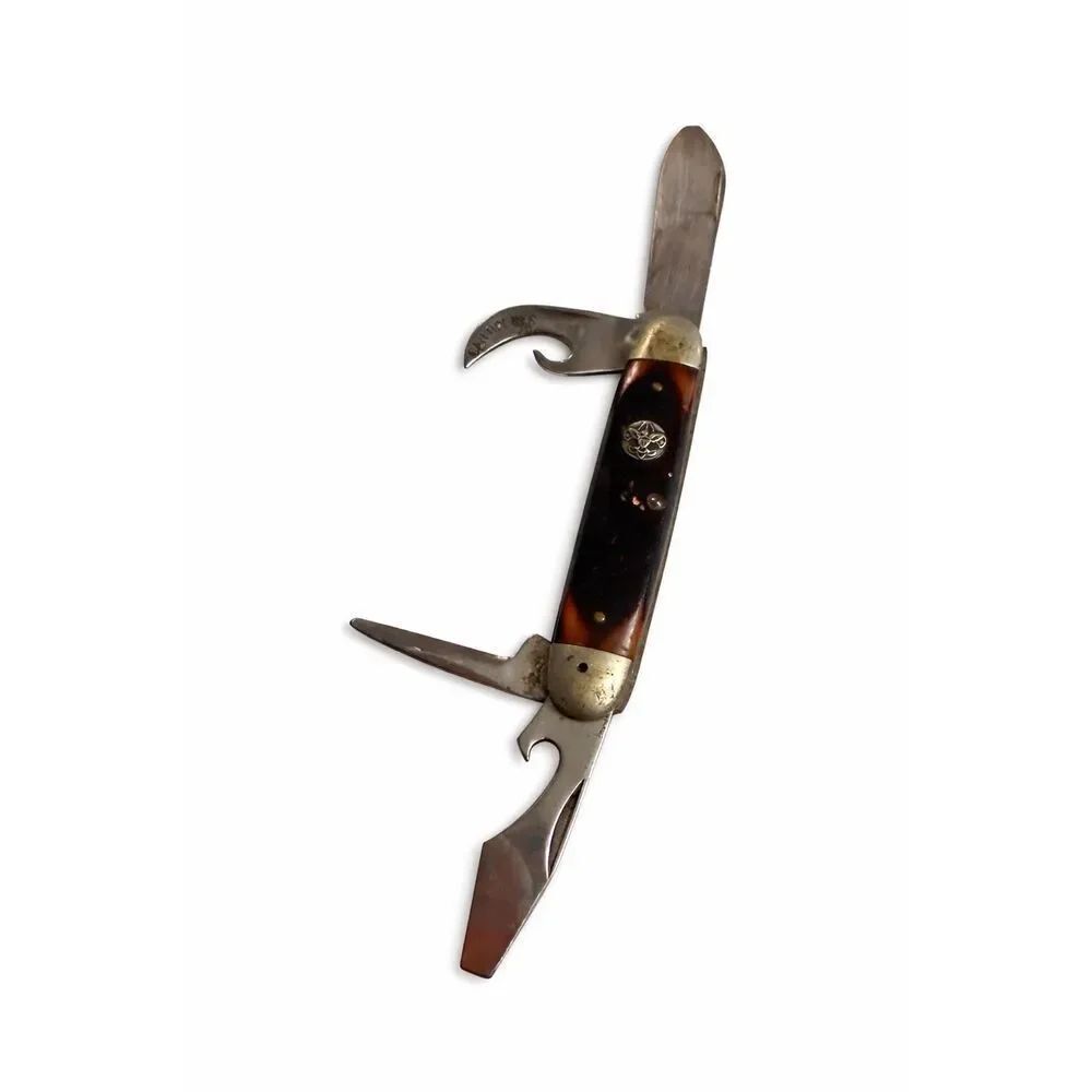 Ulster BSA Official Boy Scouts of America USA 4-Blade Scout Knife, Jigged Delrin
